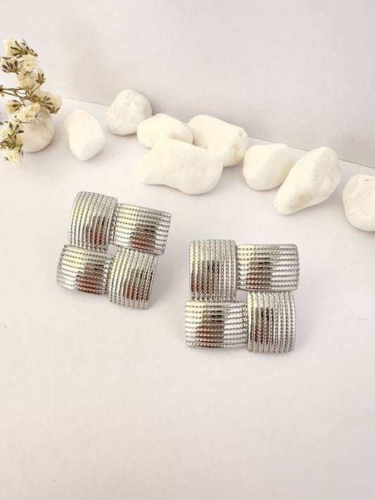 Pendientes Cuadrados Texturizados