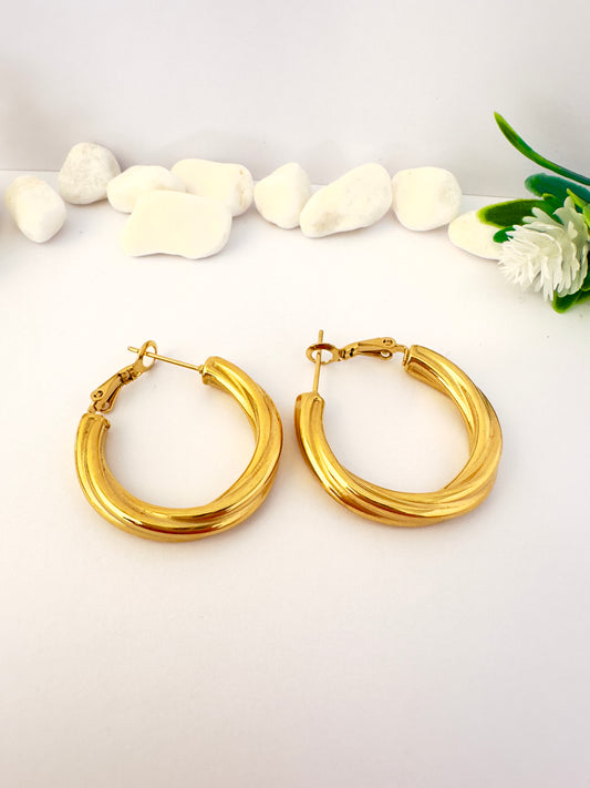 Argollas Chunky Gold 3cm