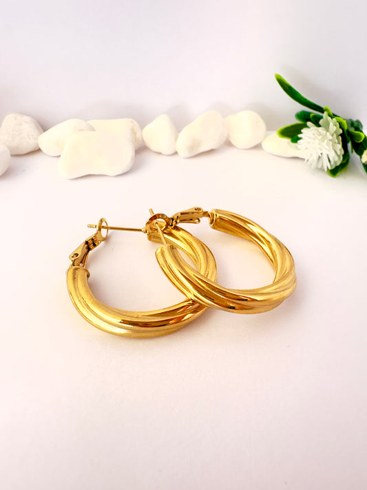 Argollas Chunky Gold 3cm
