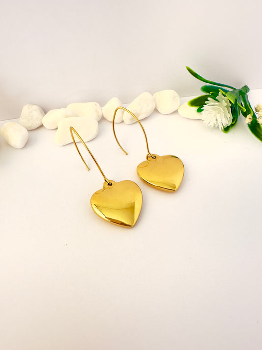 Pendientes Corazón Gold