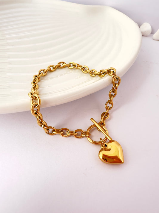 Pulsera Corazón Trend Dorada