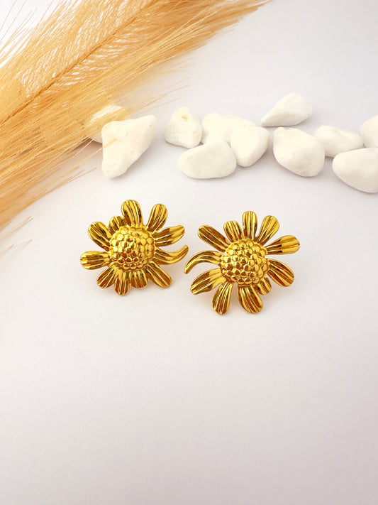 Pendientes girasol Gold