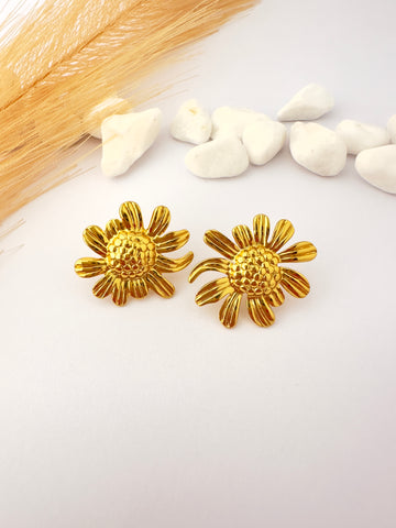 Pendientes girasol Gold