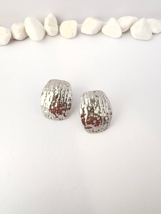 Aros texturizados plateados