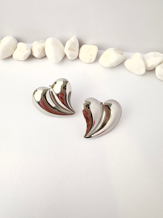 Pendientes Corazón Metalizado