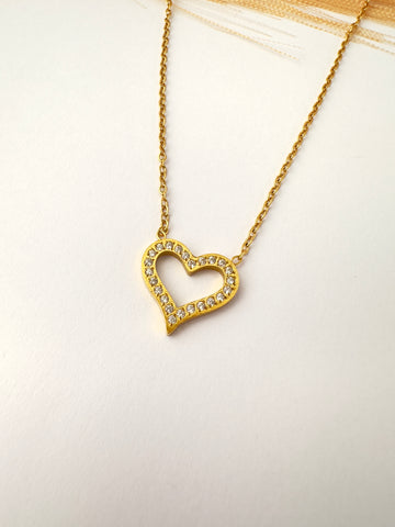 Collar Corazón con circones