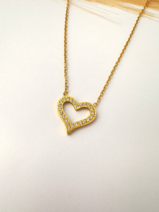 Collar Corazón con circones