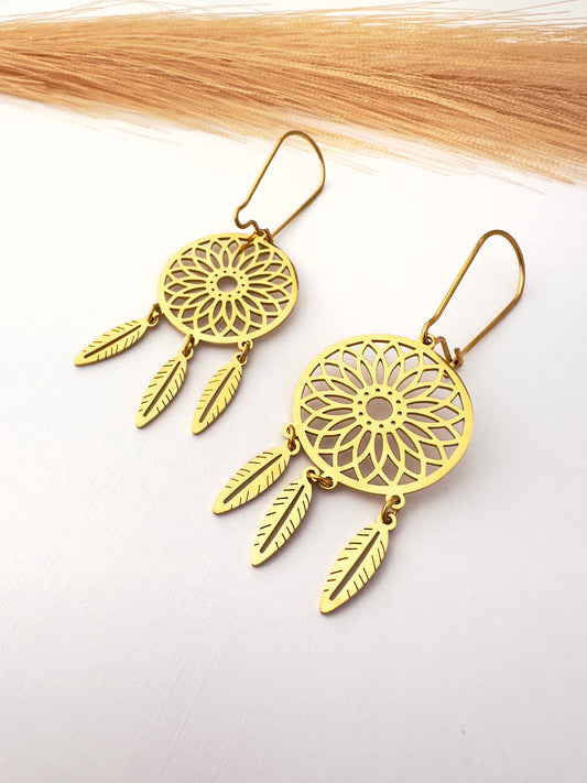 Pendientes Mandala – Atrapasueños de Luz