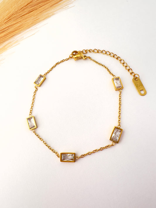 Pulsera elegante circones rectangulares