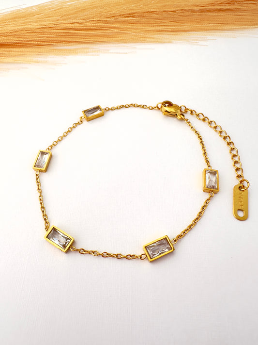 Pulsera elegante circones rectangulares