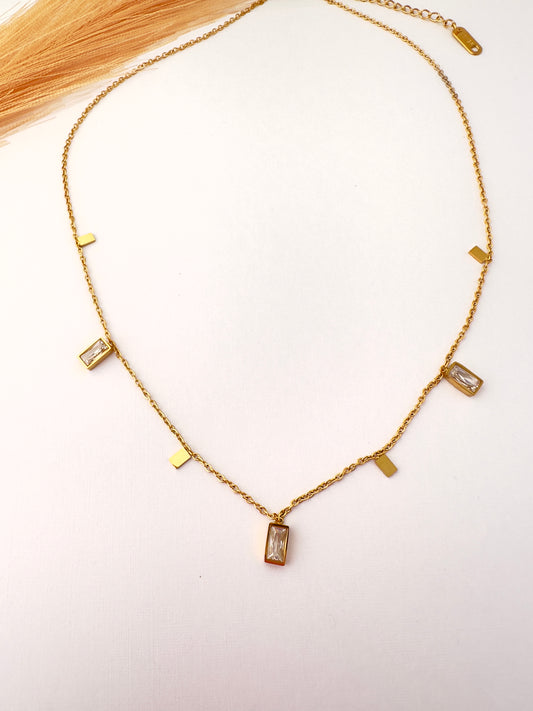 Collar de Brillos Rectangulares
