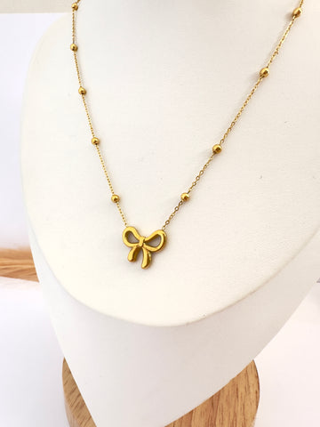 ✨ Collar Lazo Dorado Charm