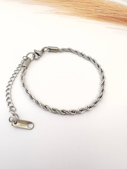 Pulsera Turbillón plateada