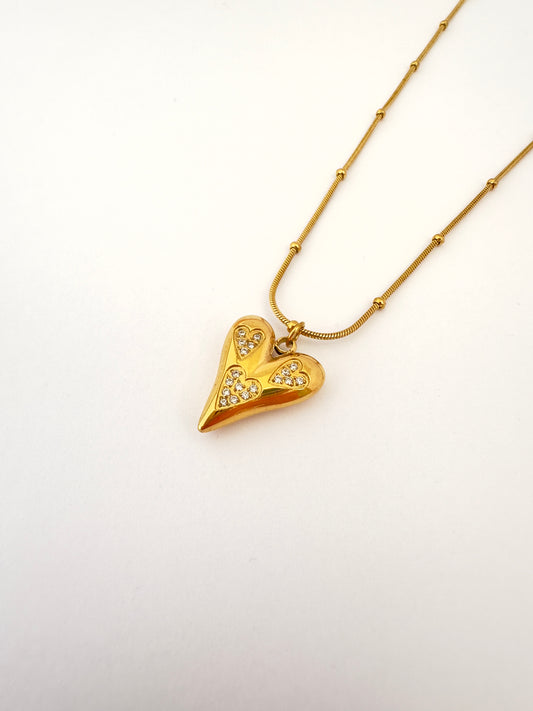 Collar Corazón Gold Brillante