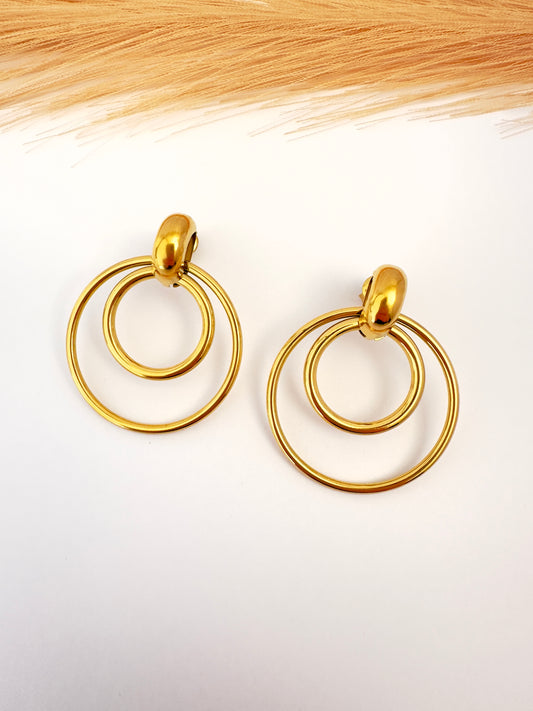 ✨ Aros Vintage Gold - 4,3 cm