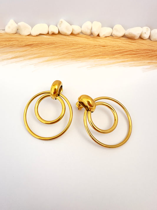 ✨ Aros Vintage Gold - 4,3 cm