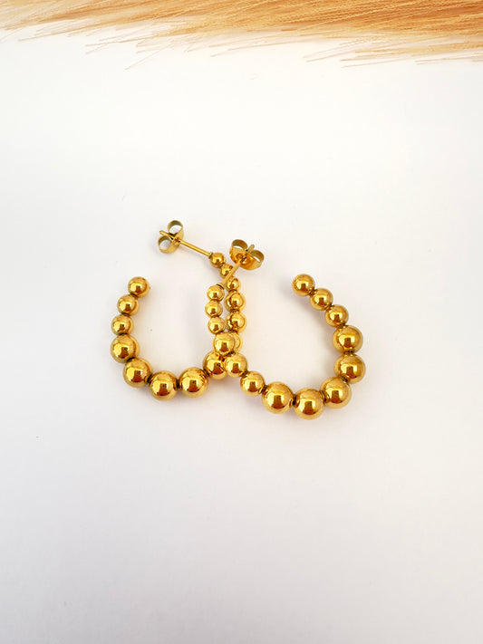 Aros de perlas Gold - 2,8 cm