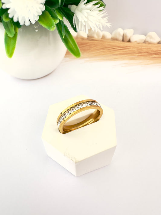 Anillo Cintillo  con Brillantes