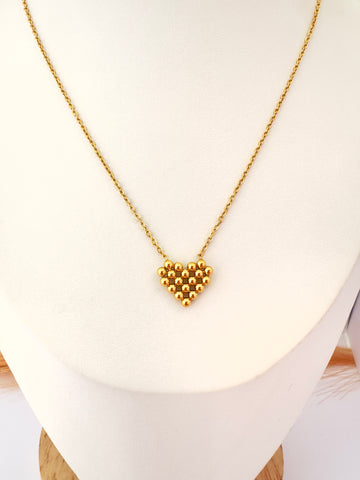 Collar Corazón de esferas