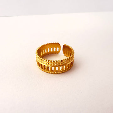 Anillo Textura Romana - Ajustable
