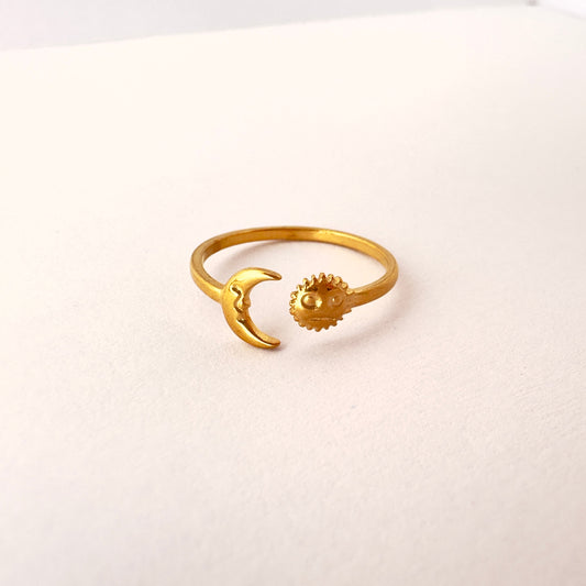 ☀️🌙 Anillo Sol & Luna - Ajustable