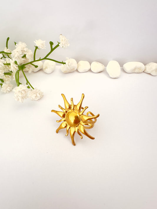 Anillo Sol Dorado - Ajustable