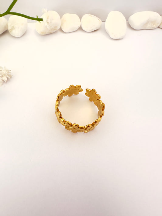 Anillo Jardín Dorado - Ajustable