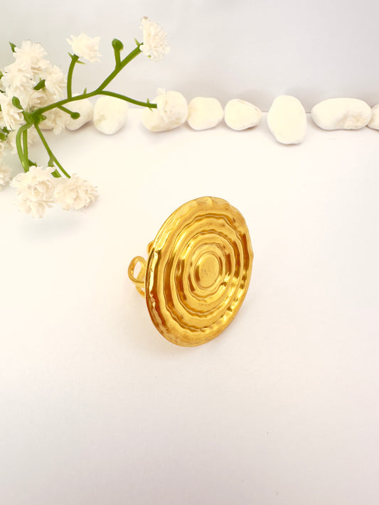 Anillo Maxi Ciclos dorados - Ajustable