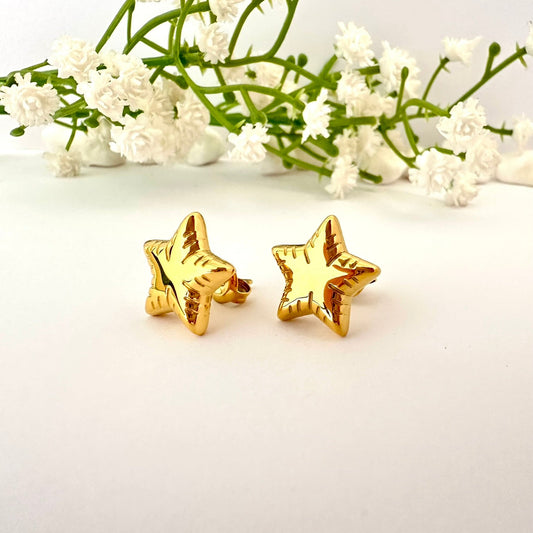 Pendientes Estrella Dorada Radiante
