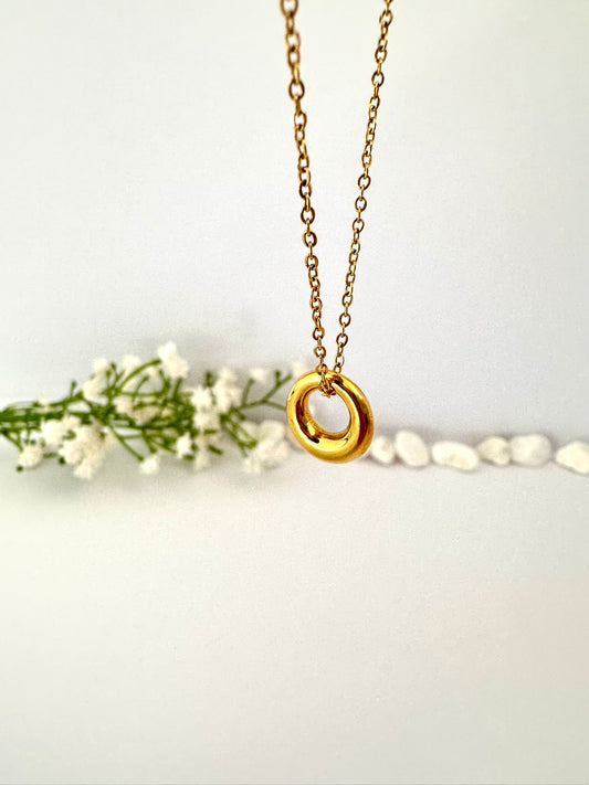 Collar Doble Aro Gold