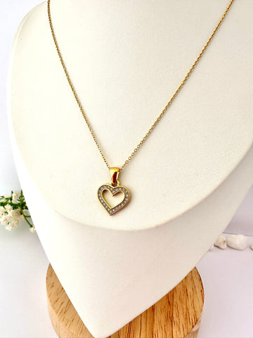 Collar Corazón con microcircones