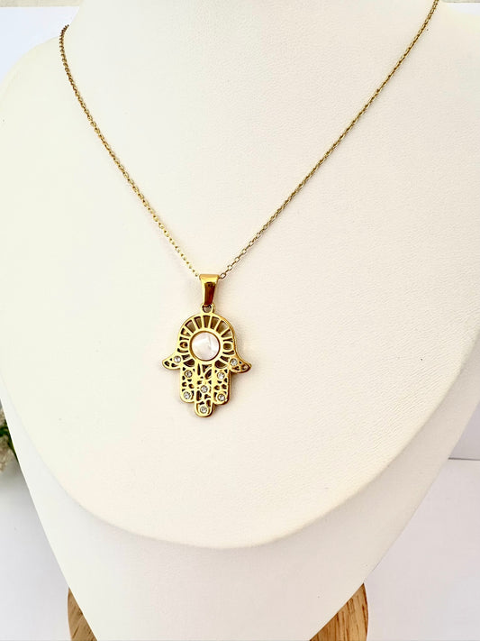 Collar Mano de Fátima Oro