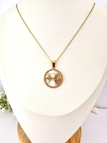 Collar Sol y Luna Gold con Circonias