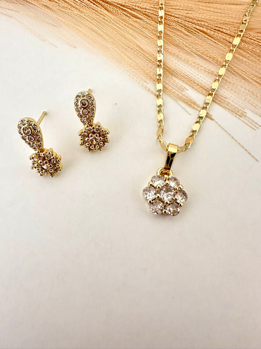 Conjunto de flor punto de luz