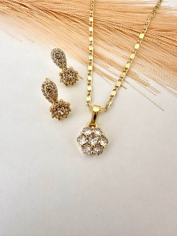 Conjunto de flor punto de luz