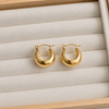Aros Bote Escultural - Enchape de Oro 18k
