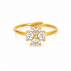 Anillo Floral - Ajustable - Enchape de Oro 18k