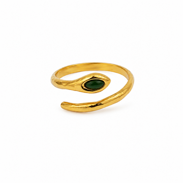 Anillo Serpiente - Ajustable - Enchape de Oro 18k