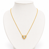 Collar Corazón Cristal Blanco Amour - Enchape de Oro 18k