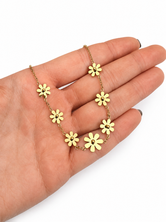 Collar Camelia - Enchape de Oro 18k