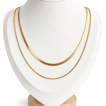 Collar Doble Serpiente - Enchape de Oro 18k - Ajustable
