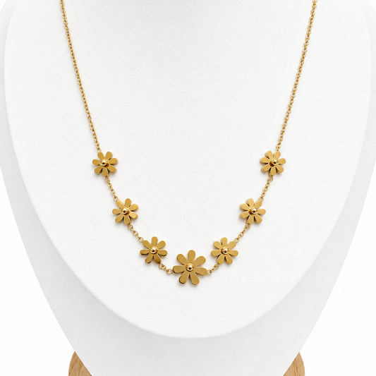 Collar Camelia - Enchape de Oro 18k