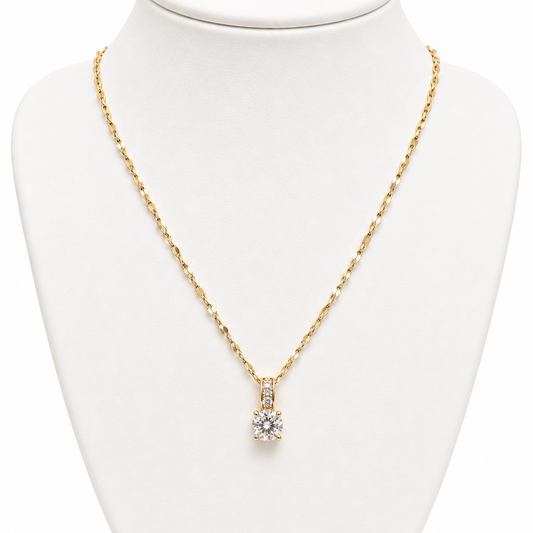 Collar Cristal Élan - Enchape de Oro 18k