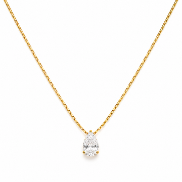 Collar Cristal Gota elegante - Enchape de Oro 18k