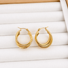 Argollas Triple Línea - Enchape de Oro 18k