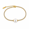 Pulsera Tennis Perla Imperial - Enchape de Oro 18k