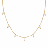 Collar Perlas Colgantes - Enchape de Oro 18k