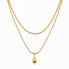 Collar Doble Gota - Enchape de Oro 18k