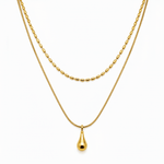 Collar Doble Gota - Enchape de Oro 18k