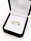 Anillo Chevron Brillante - Enchape de Oro Premium 18k